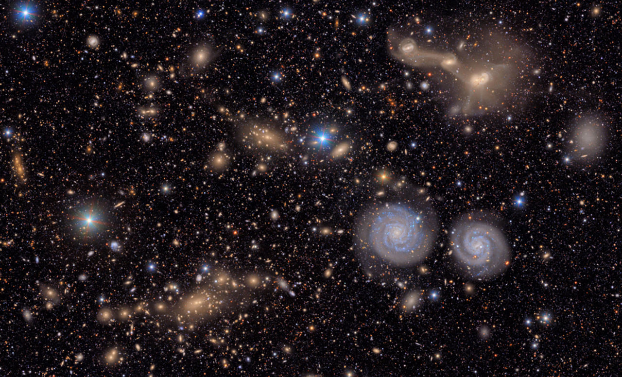 AME7958. SANTIAGO (CHILE), 23/06/2025.- Fotografía cedida por el Observatorio Vera C. Rubin que muestra una imagen captada en su telescopio, de una pequeña sección del Cúmulo de Virgo. El recién estrenado observatorio Vera Rubin, ubicado en el Valle del Elqui y que alberga el telescopio con la cámara más grande construida, revela las primeras imágenes que ha tomado del cielo nocturno desde el norte del Chile y que seguirá registrando durante los próximos diez años con el objetivo de elaborar la película más completa del universo jamás realizada. EFE/ Observatorio Vera C. Rubin /SOLO USO EDITORIAL NO VENTAS/SOLO DISPONIBLE PARA ILUSTRAR LA NOTICIA QUE ACOMPAÑA (CRÉDITO OBLIGATORIO) MÁXIMA CALIDAD DISPONIBLE
