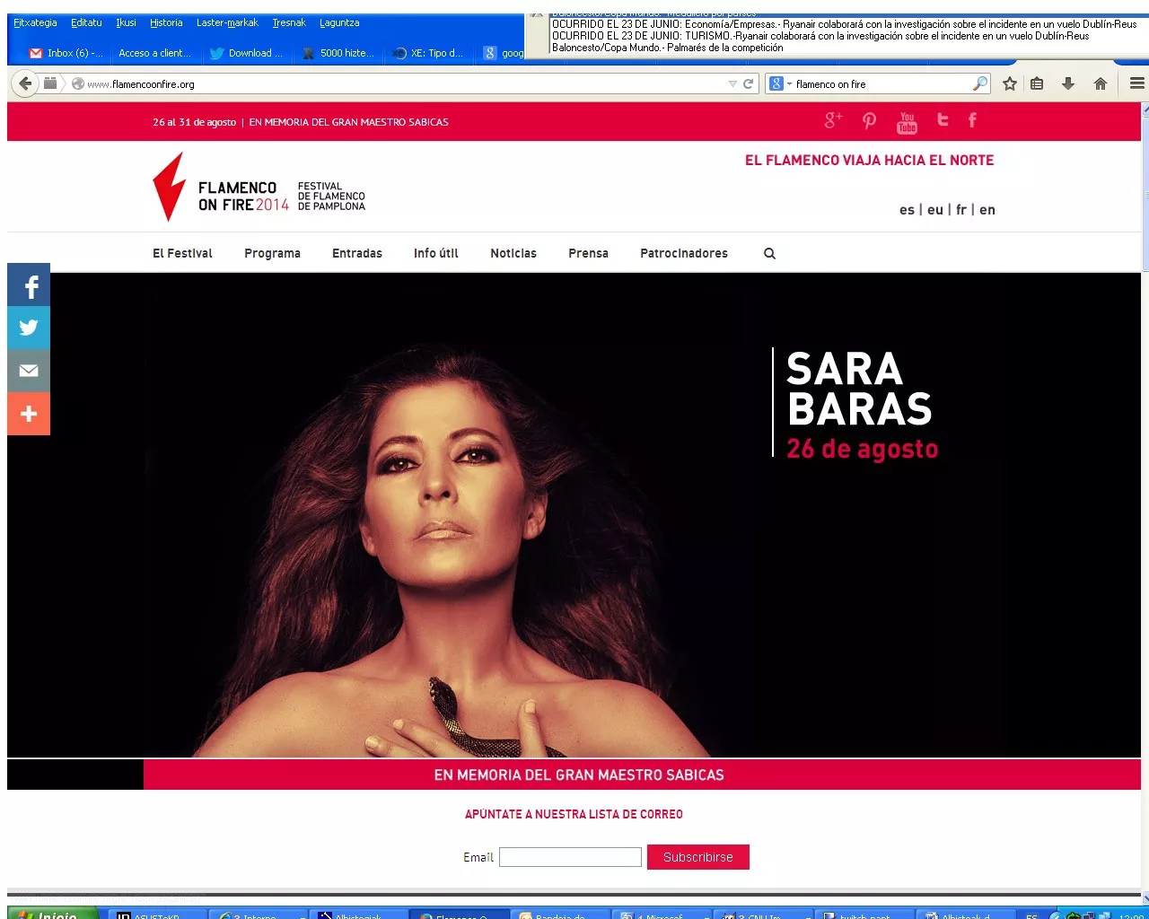 Sara Baras. Foto: flamencoonfire.org