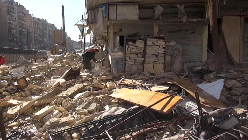 Bombardeos en Siria. Foto de archivo