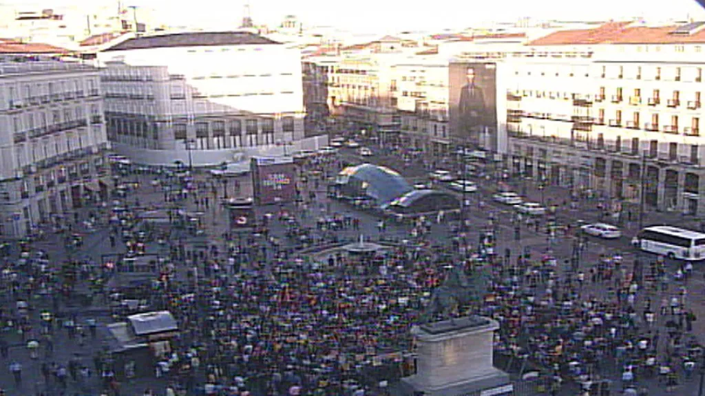 Imagen de las protestas llevadas a cabo en Madrid a favor de la República. EiTB