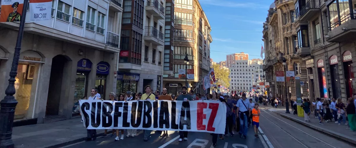 subflubiala ez manifestazioa Bilbon