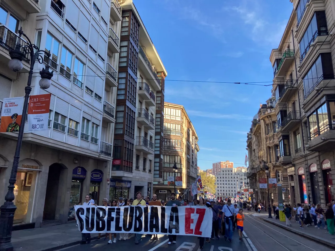 subflubiala ez manifestazioa Bilbon