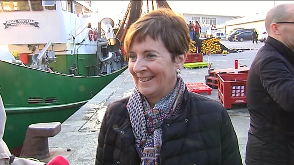 Arantza Tapia ha visitado el puerto de Hondarribia. Foto: EiTB