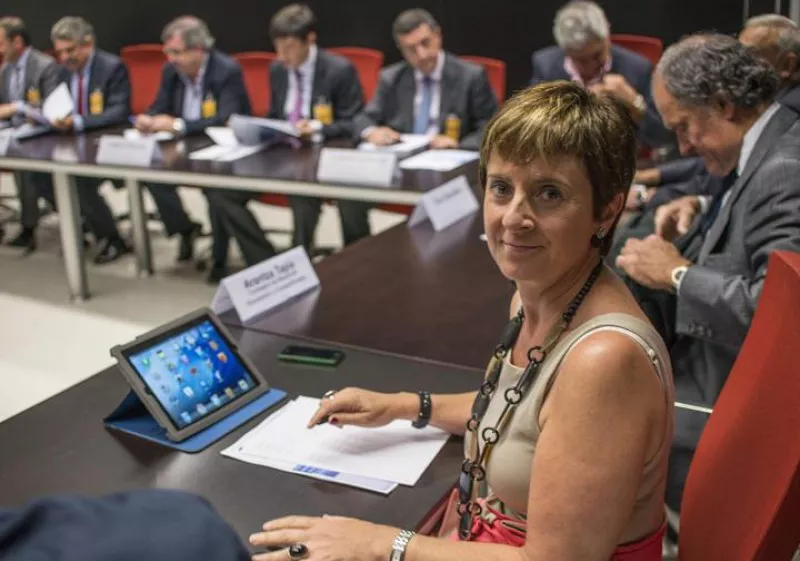 Arantza Tapia, en una reunión anterior. EFE.