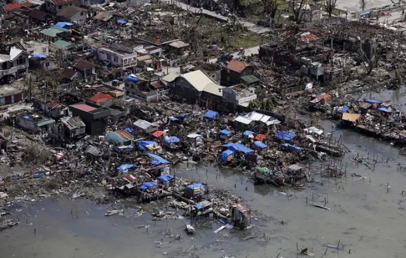 El tifón Haiyan azota las islas Filipinas. Foto: EFE.