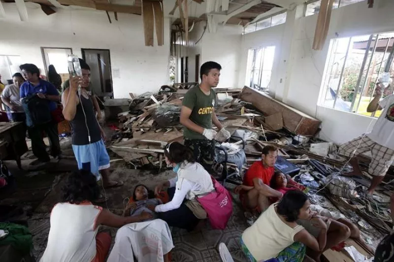 El tifón Haiyan azota las islas Filipinas. Foto: EFE.