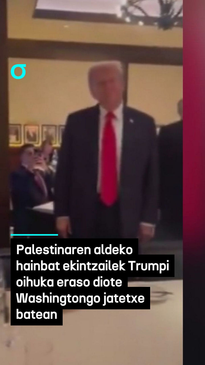 "DC askatu! Palestina askatu! Trump gure garaiko Hitler da!", oihukatu diote AEBko presidenteari
Joe’s Seafood, Prime Steak & Stone Crab jatetxean jazo da, Etxe Zurtik 150 metrora
