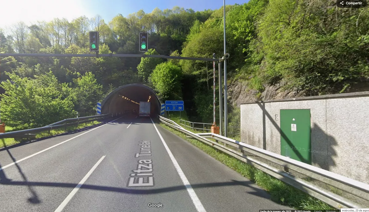 Tunel Eitza. Foto: Googlel Maps