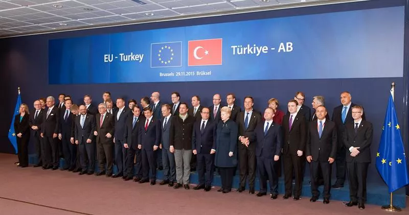 Cumbre entre la Unión Europea y Turquía. Foto: EFE