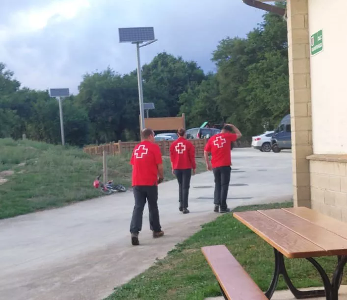 Bilaketa dispositiboa Barrundian. Irudia: Arabako Gurutze Gorria