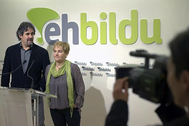 Pello Urizar y Rebeka Ubera, en la rueda de prensa de hoy. EFE