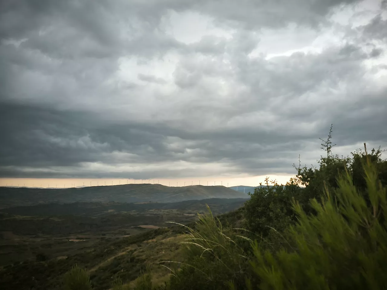 Tormenta en Ujué. Foto de Alfredo de Carlos.
