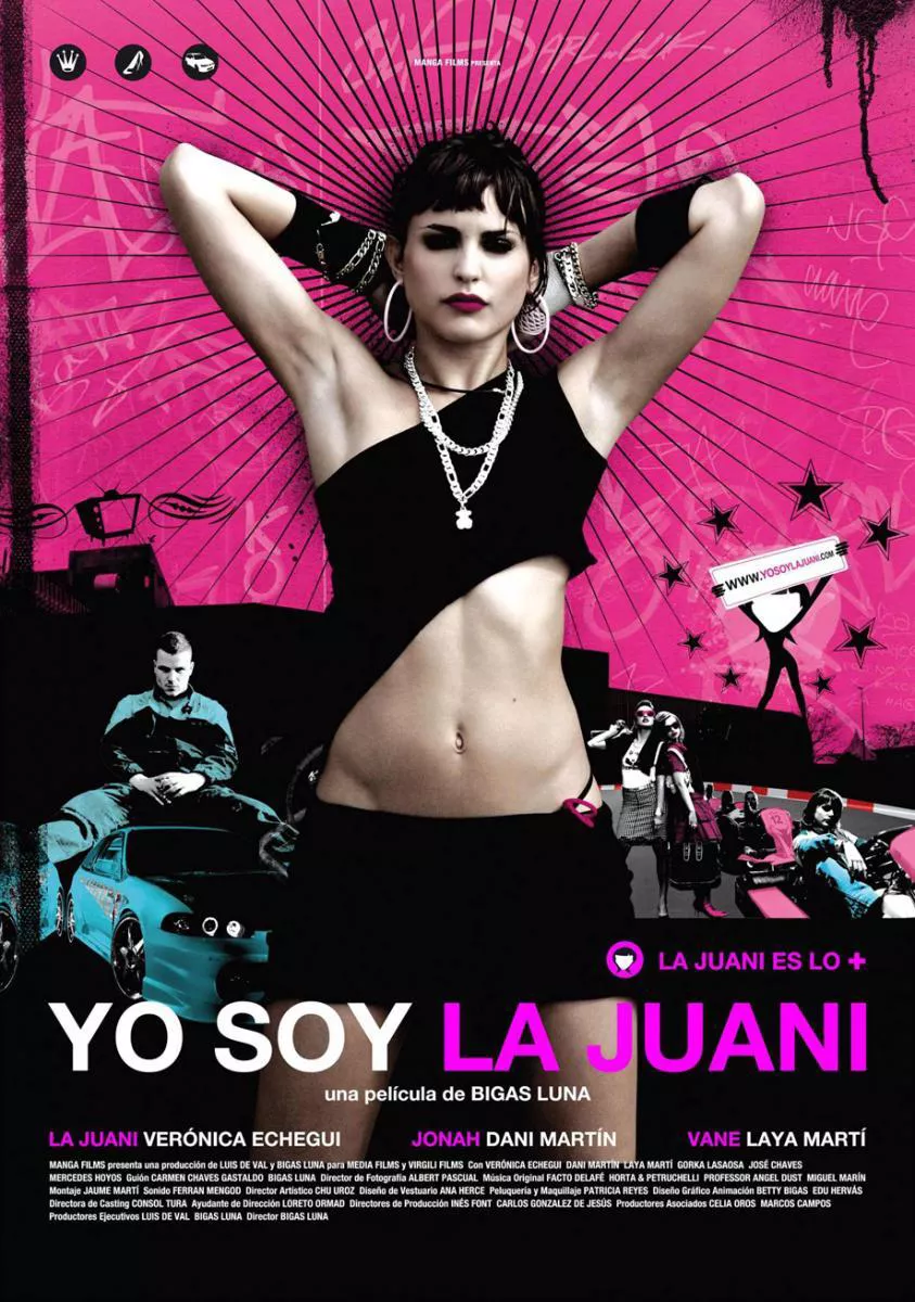 Veronica Echegui aktorea "Yo soy la Juani" filmaren kartelean  