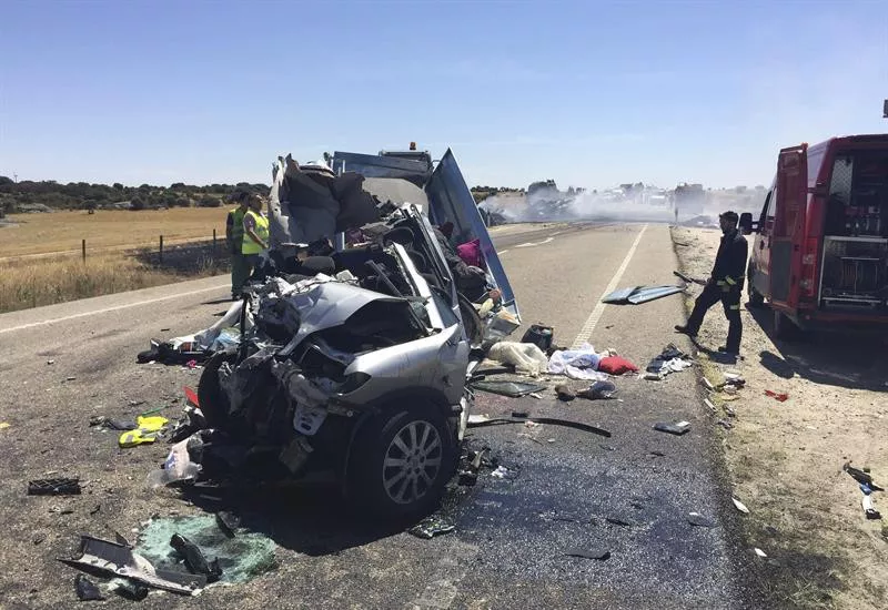 Imagen de archivo de un accidente de tráfico. Foto: EFE.