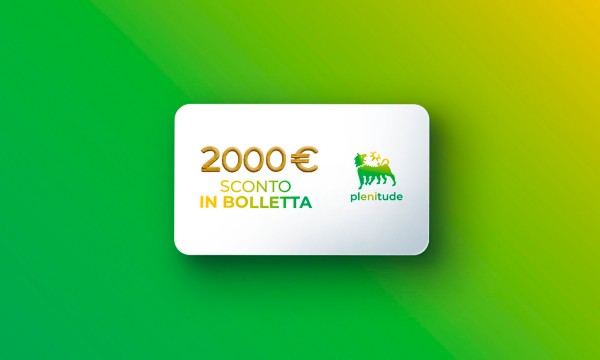 Concorso con premio Plenitude 2000€ sconto in bolletta