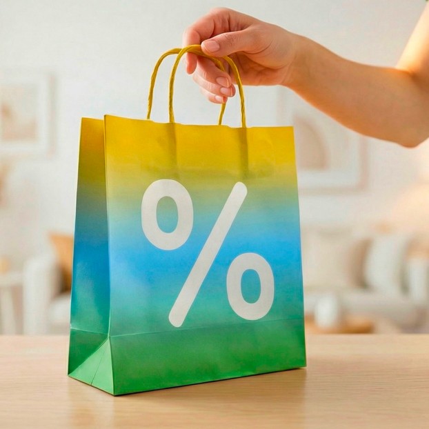 Mano che regge una shopper bag