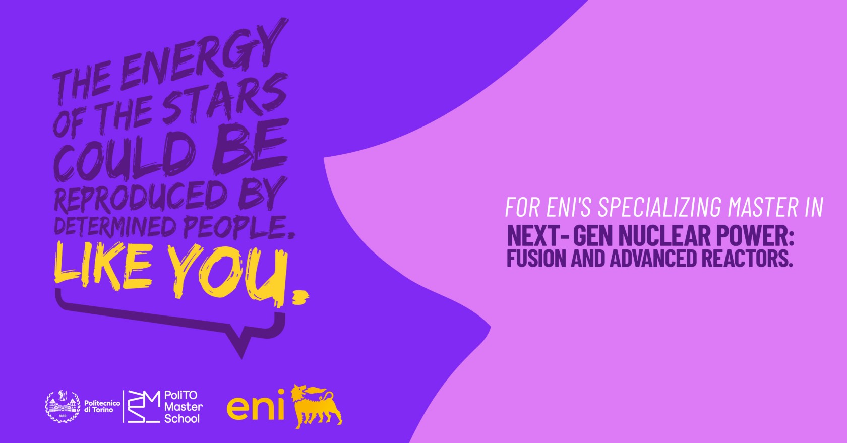 Poster for the launch of the Next-Gen Nuclear Power: Fusion and Advanced Reactors Master 