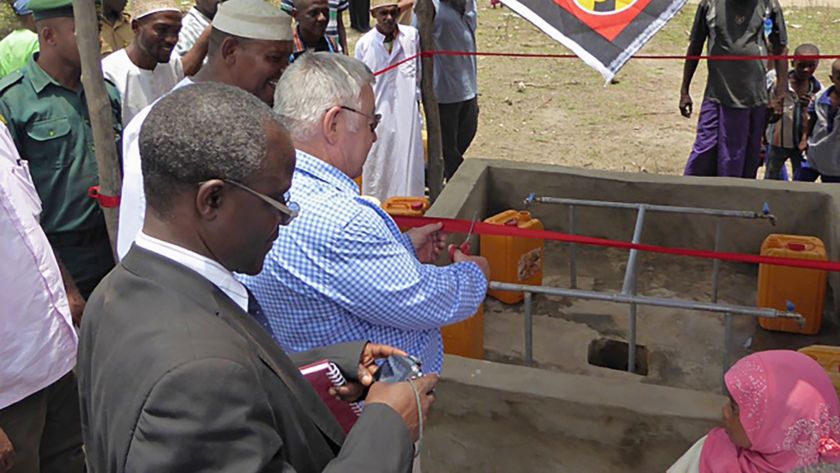 Opening celebration of water well in Kenya