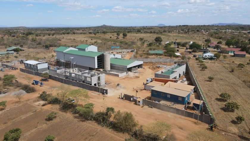 Vista aerea di Agri-hub in Kenia