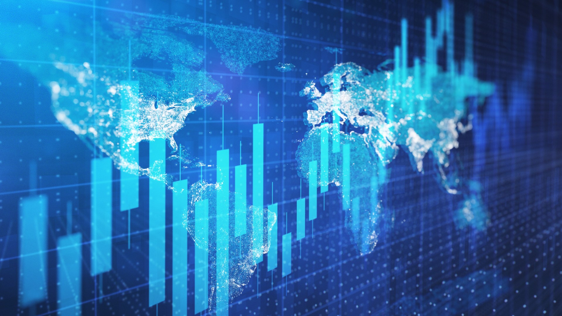 Grafico di dati azionisti su mappa globale