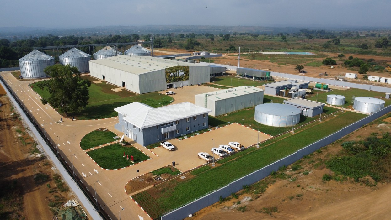 Aerial view of the agri-hub of Loudima