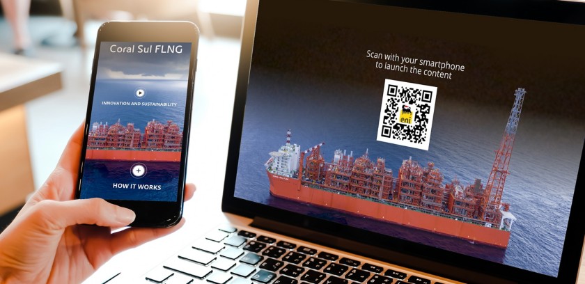 Image of the ship Coral South on a computer screen and smartphone