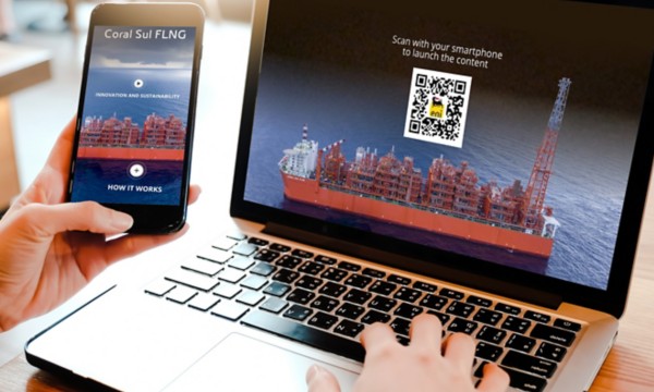 Immagine della nave Coral South sullo schermo di un computer e di uno smartphone