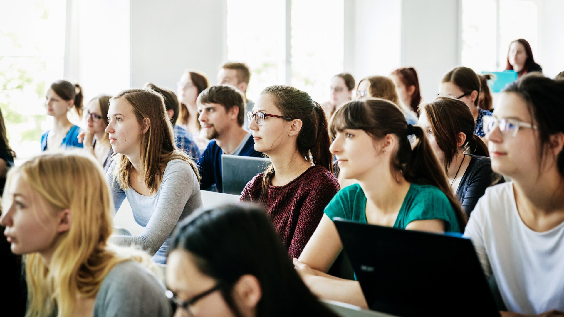 Students in the classroom during class