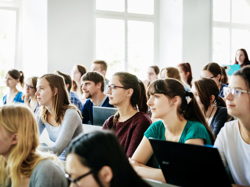 Students in the classroom during class