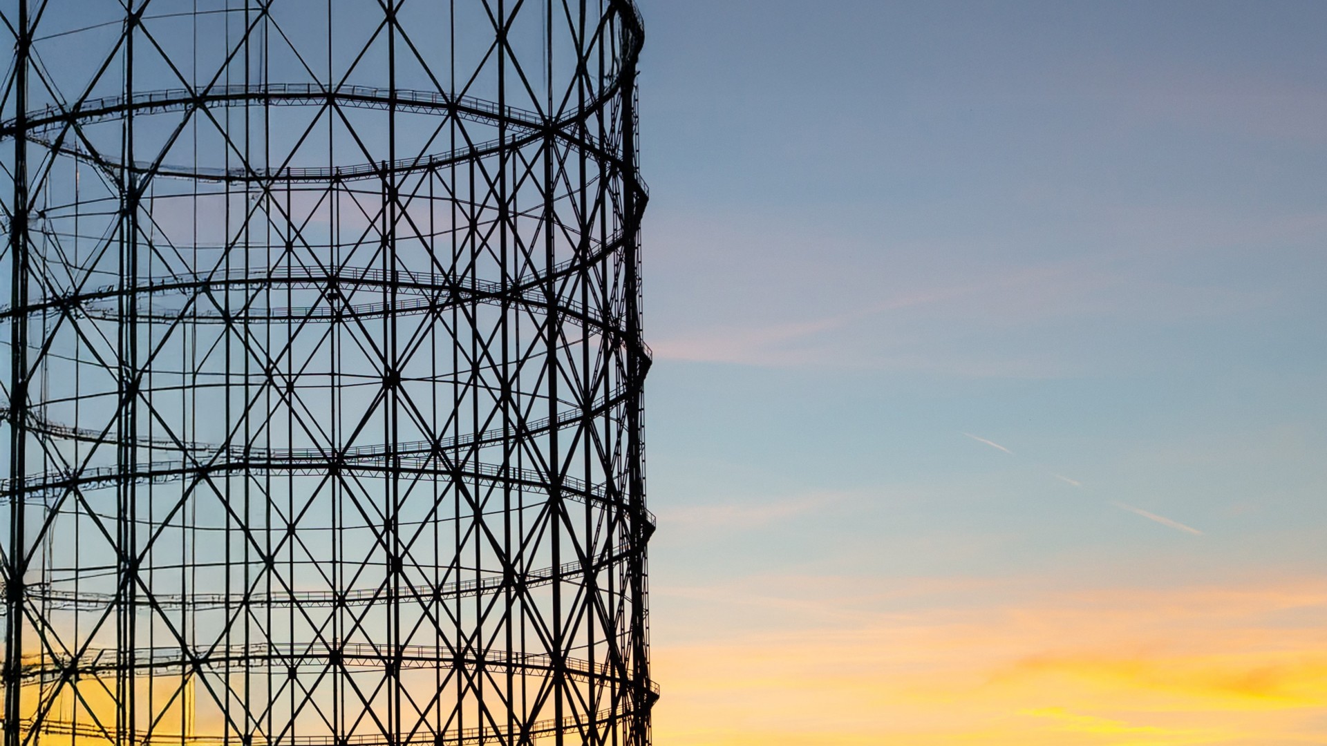 The Gasometer in Rome at sunset