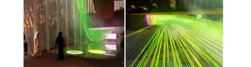 green fluorescent neon lights