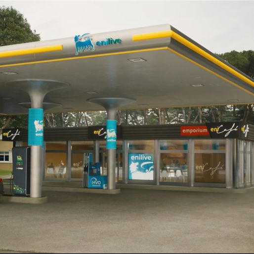 A  Blu Enilive station with Eni Cafè