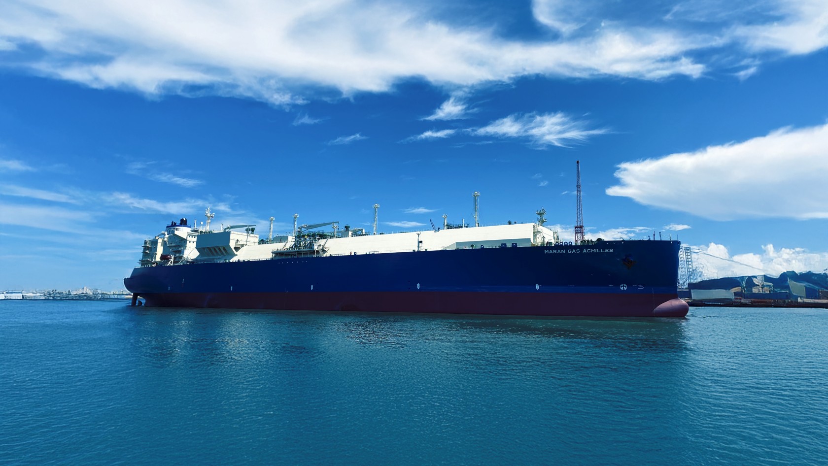 LNG carrier on the open sea