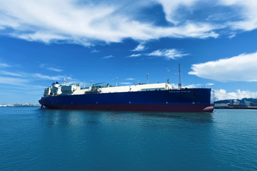 LNG carrier on the open sea