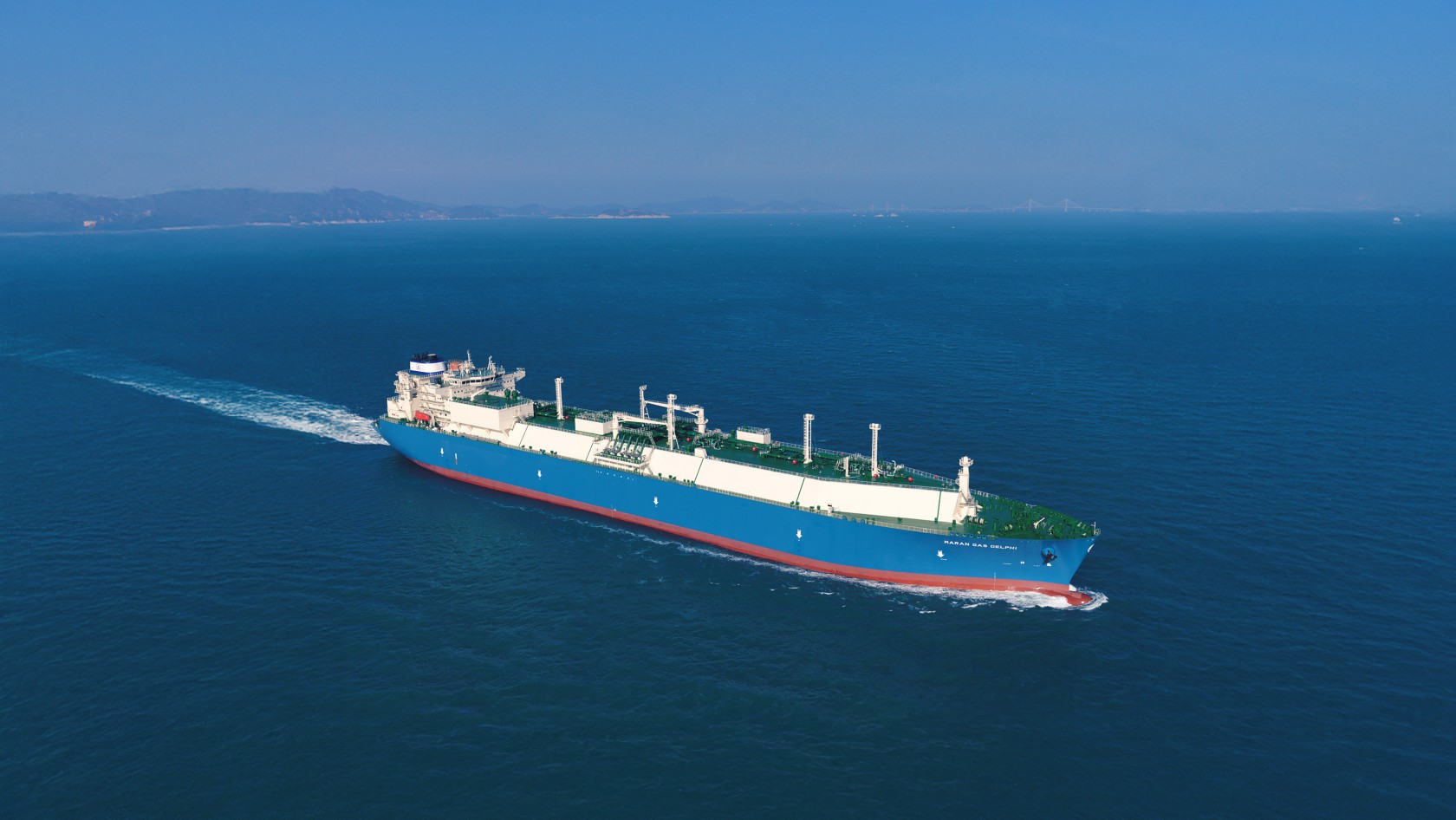 LNG carrier on the open sea