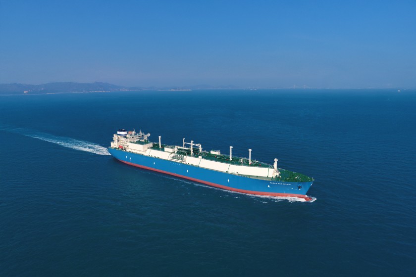 LNG carrier on the open sea