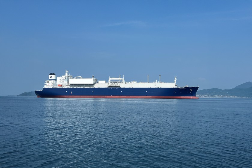 LNG carrier on the open sea