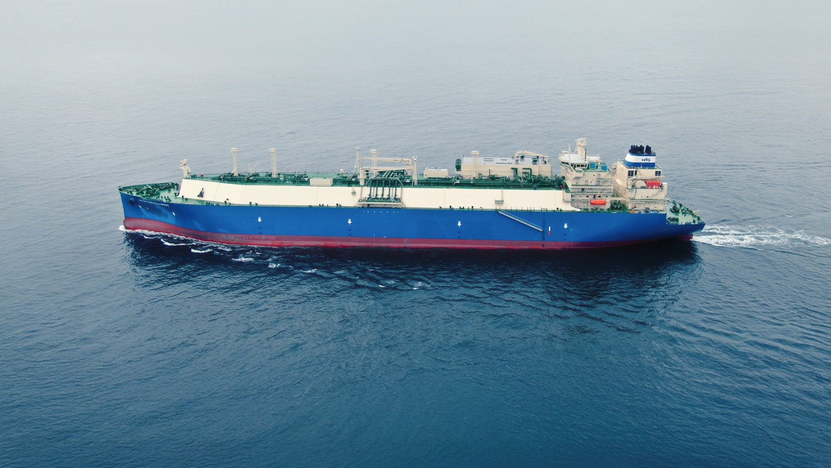 LNG carrier on the open sea