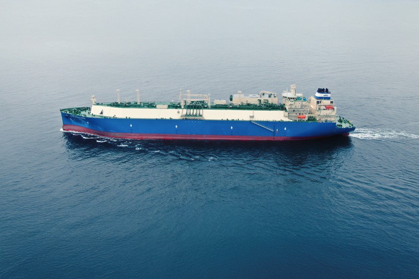 LNG carrier on the open sea