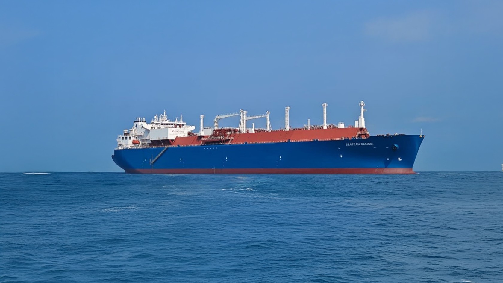 LNG carrier on the open sea