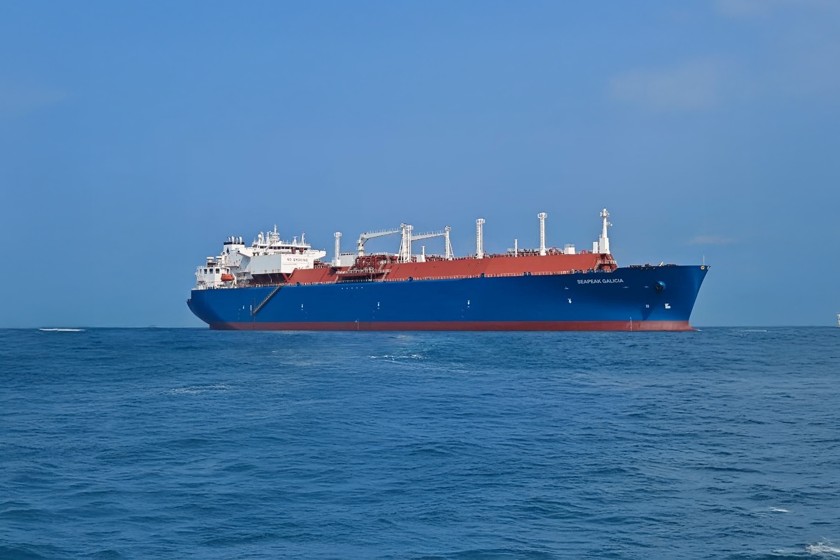LNG carrier on the open sea
