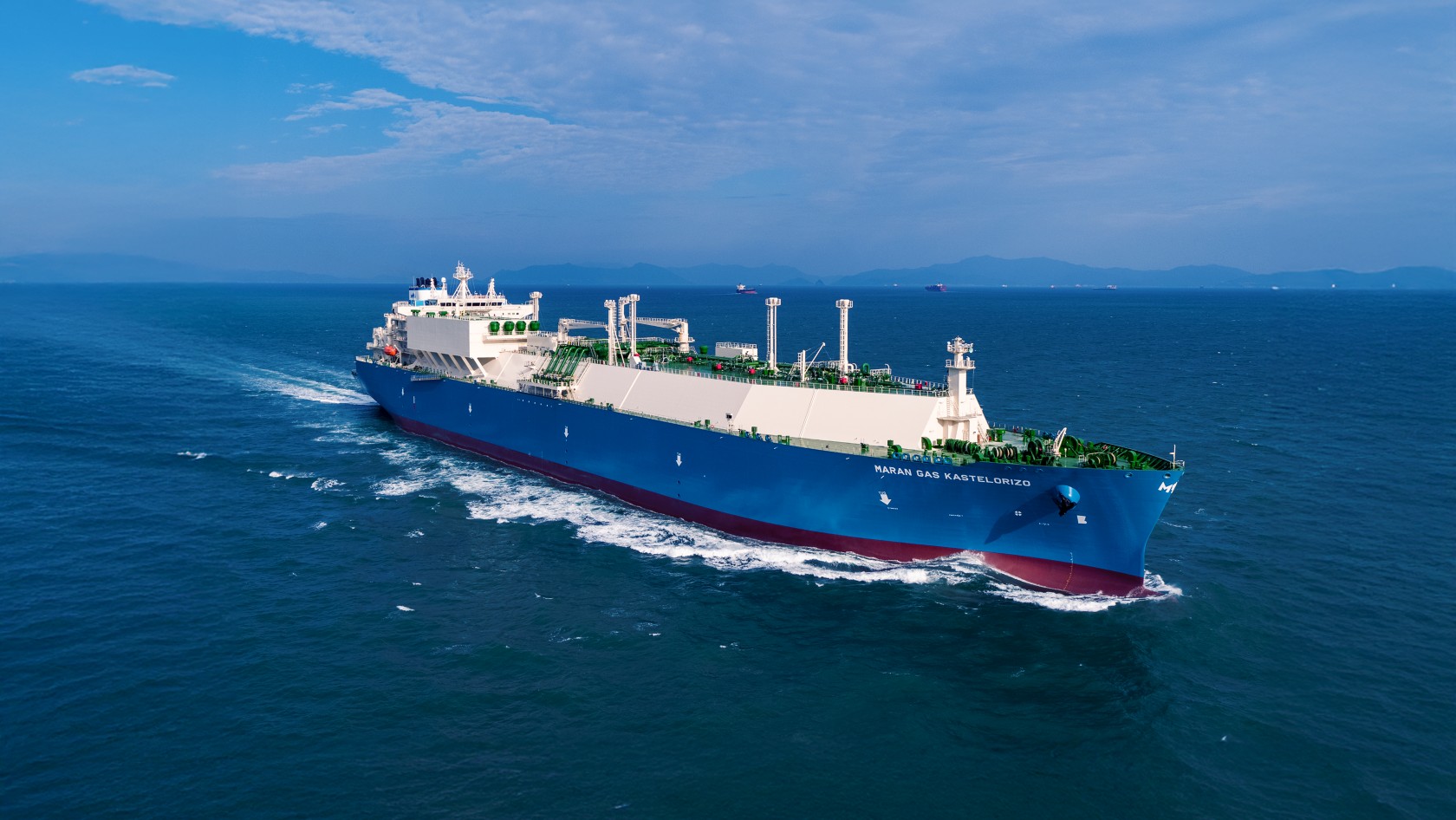 LNG carrier on the open sea