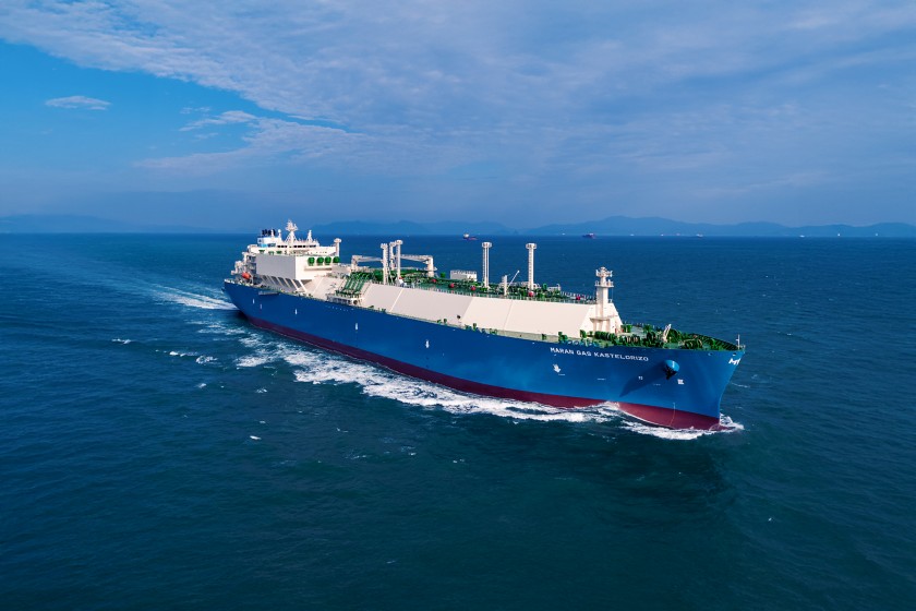 LNG carrier on the open sea