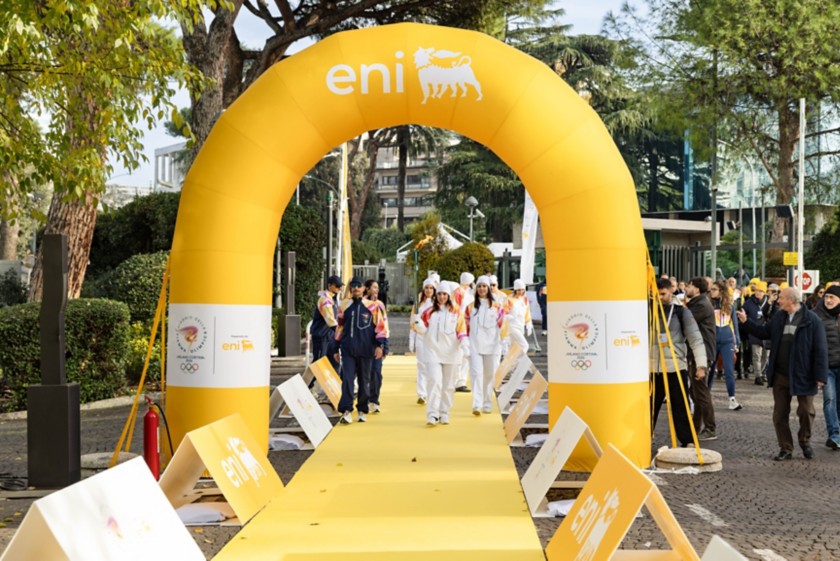 Il passaggio della Torcia Olimpica a Roma