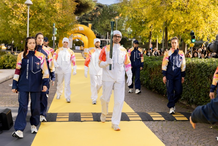 Il passaggio della Torcia Olimpica a Roma