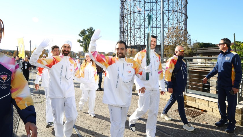 Il passaggio della Torcia Olimpica a Roma