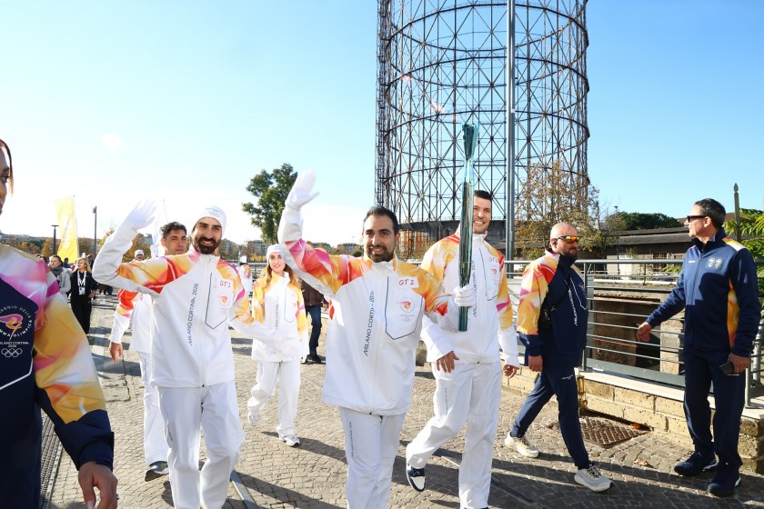 Il passaggio della Torcia Olimpica a Roma