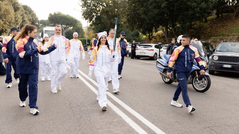 Il passaggio della Torcia Olimpica a Roma