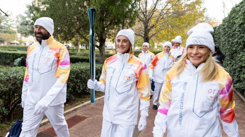 Il passaggio della Torcia Olimpica a Roma