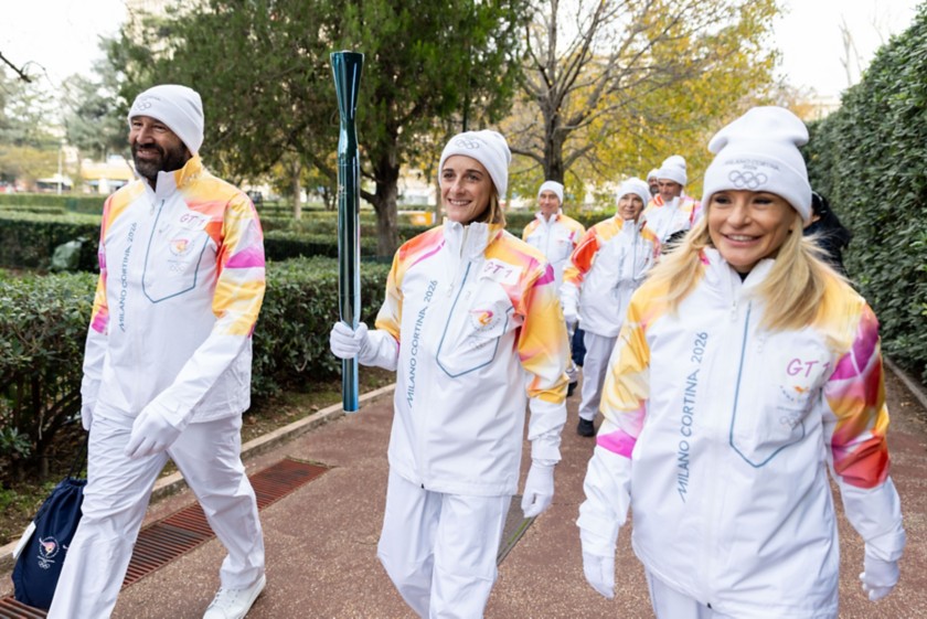 Il passaggio della Torcia Olimpica a Roma